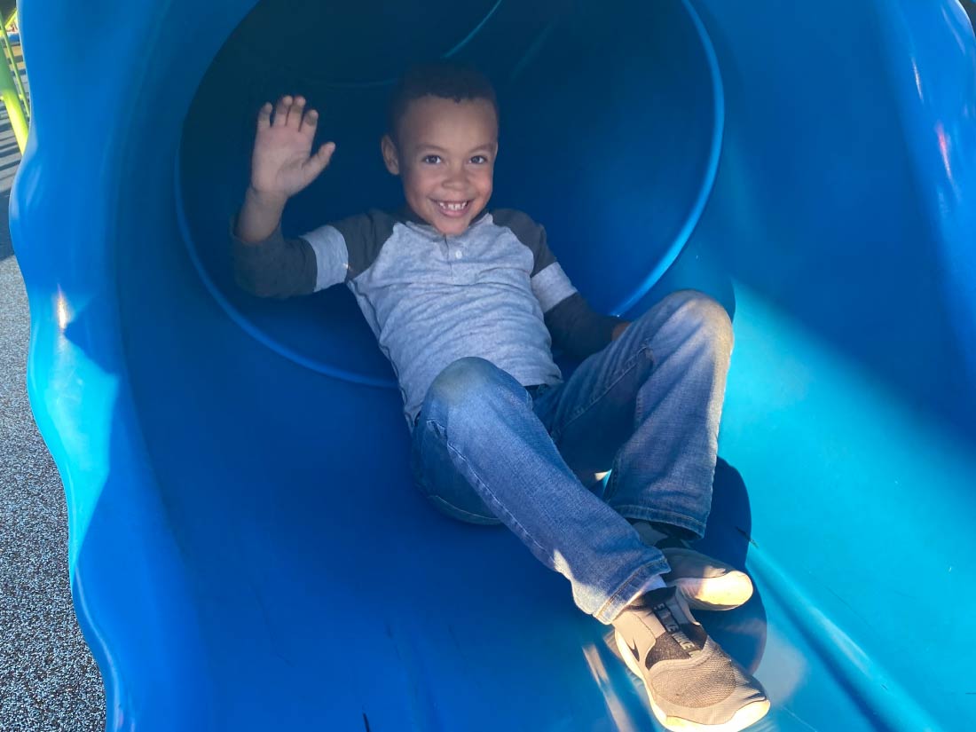Child on slide