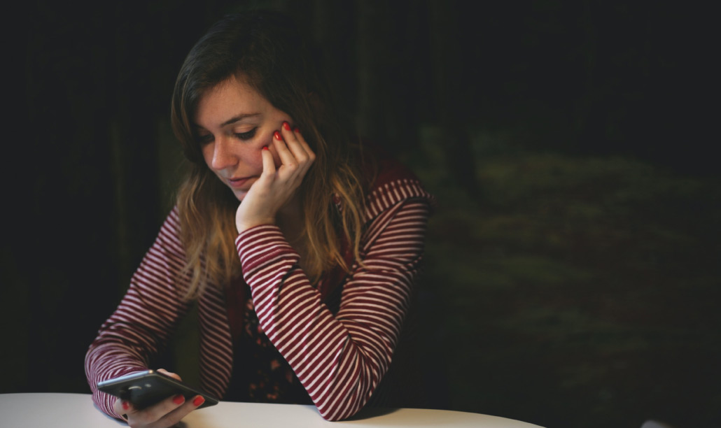 Woman looking at phone